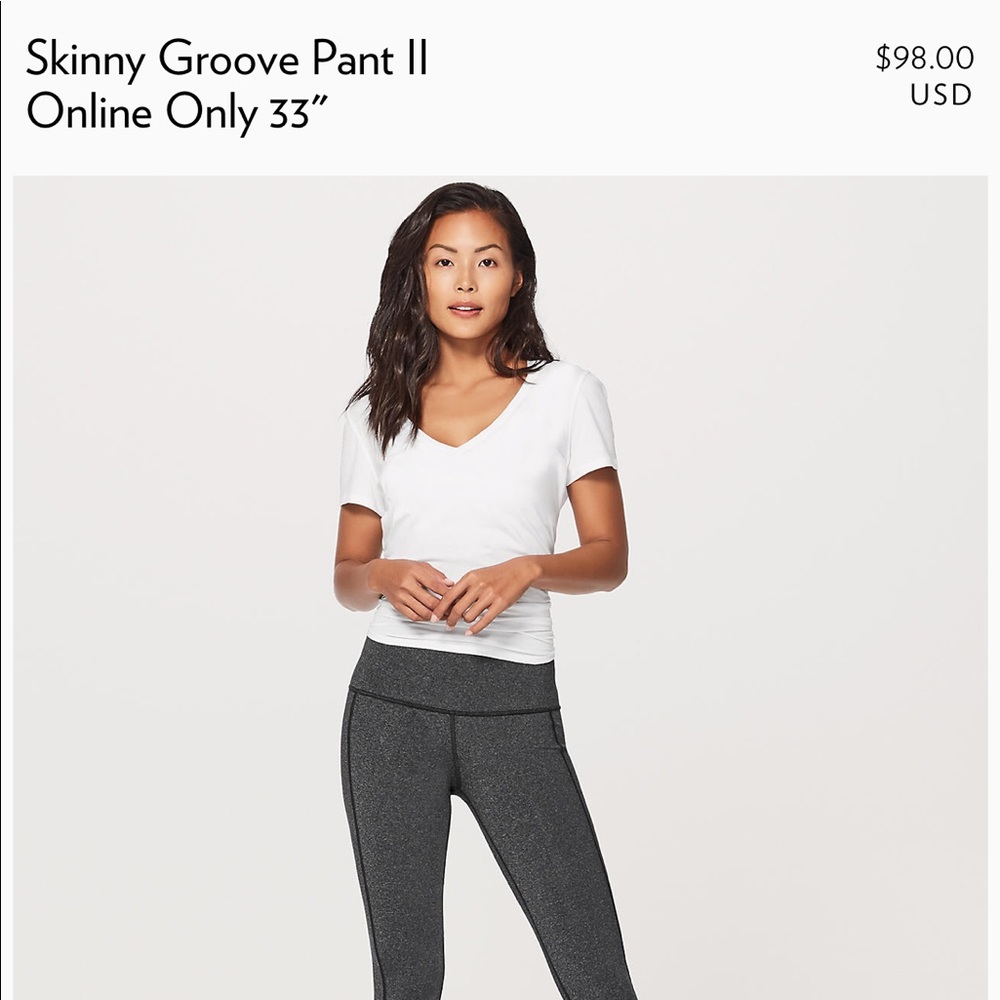 Lululemon Skinny Groove pants-only sold online.